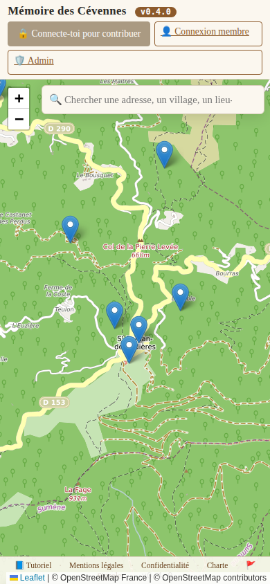 Carte vue mobile, anonyme