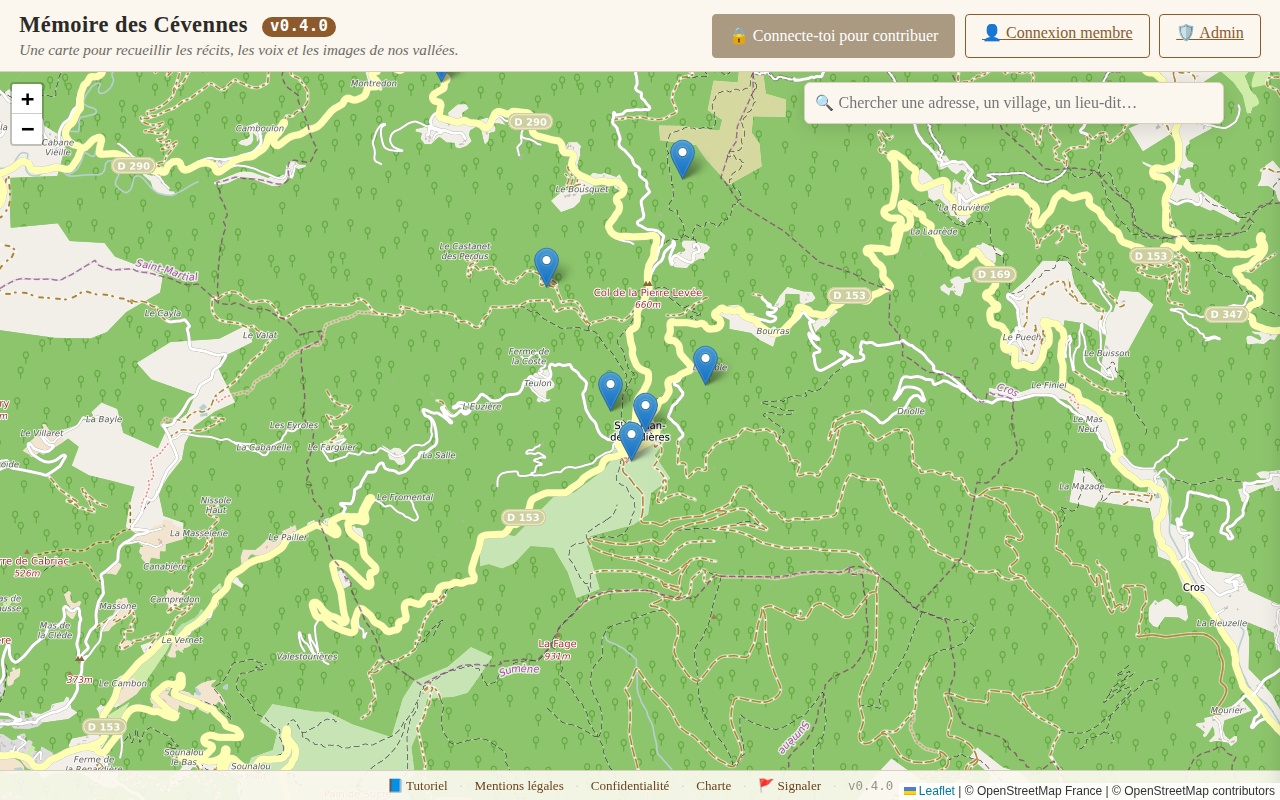 Carte vue desktop, anonyme