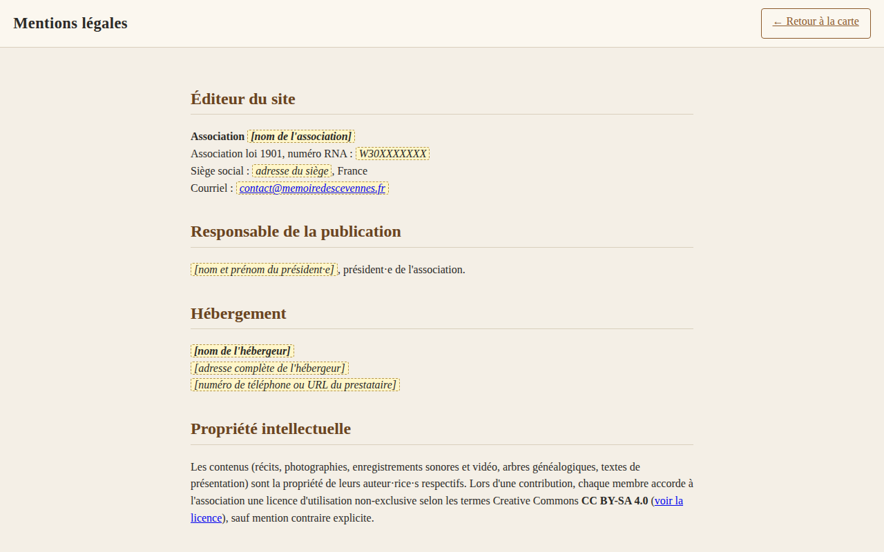 Suggestions de mentions